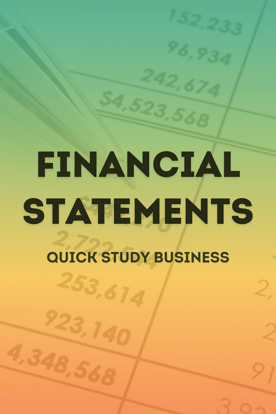 Financial Statements (Quick Study Business) by Inc. BarCharts - Book Summary